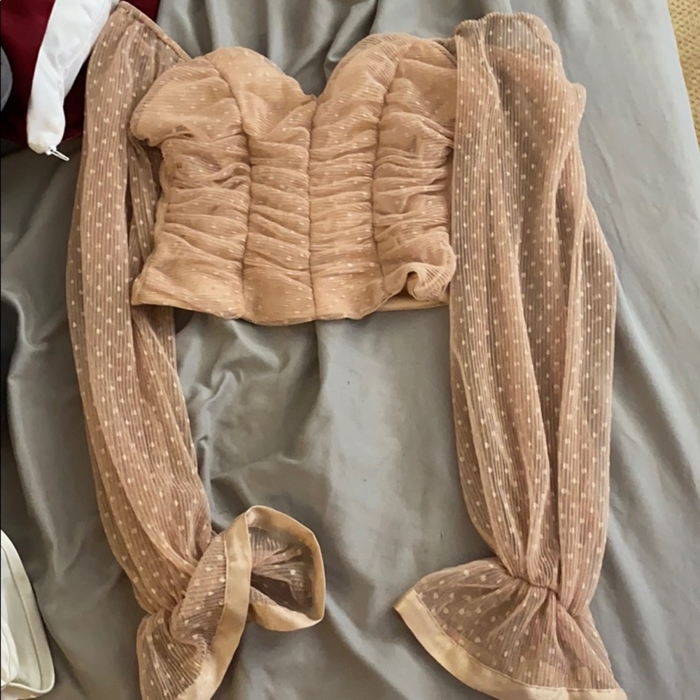 Golden time of day long sleeve blouse